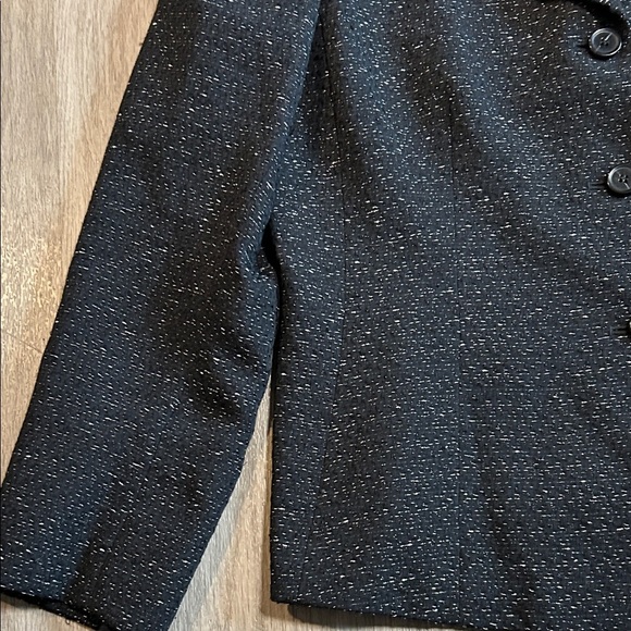 Le Suit Women's Black Textured Blazer - Picture 3 of 13